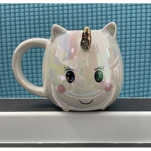 Whimsical Cupboard Unicorn White Iridescent Coffee Tea Mug